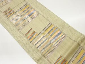 幾何学模様織出し袋帯